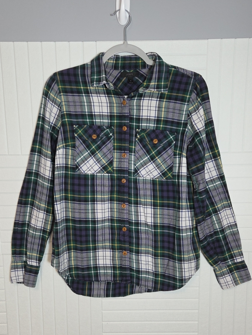 J. Crew 100% Cotton Flannel Shirt Size 4